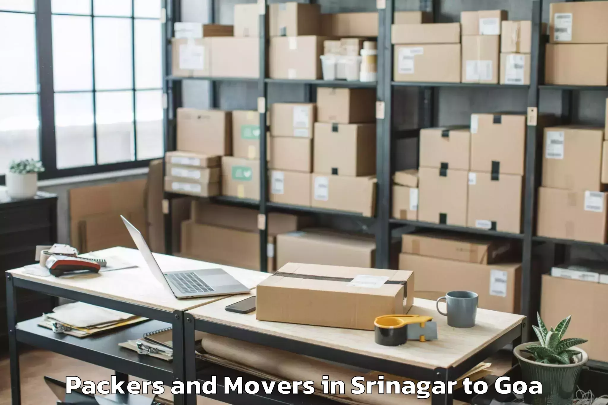 Book Srinagar to Aradi Socorro Packers And Movers Online